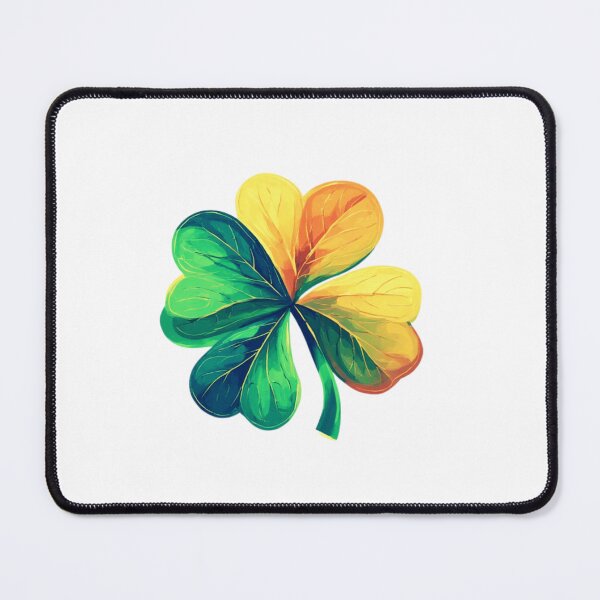 Item preview, Colorful Four Leaf Clover Lucky Symbol designed and sold by RED-MOUSE.