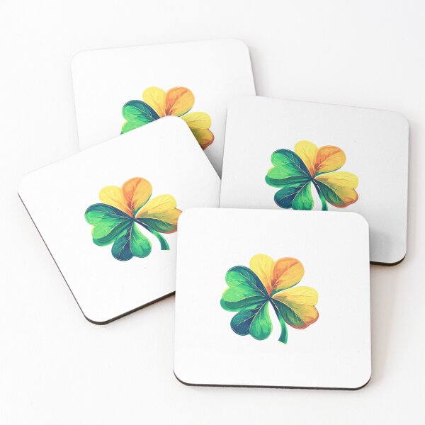 Item preview, Colorful Four Leaf Clover Lucky Symbol designed and sold by RED-MOUSE.