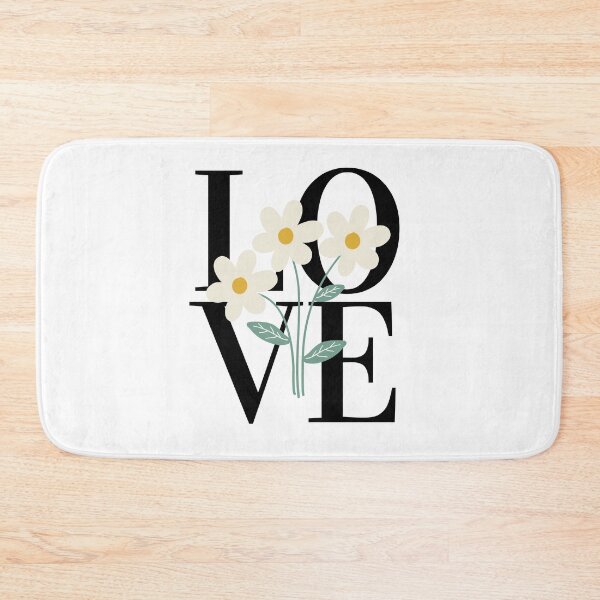 Item preview, LOVE – Block Typography with Floral Foreground Design designed and sold by Toph & Mea Shop.