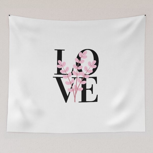 Item preview, LOVE – Block Typography with Floral Foreground Design designed and sold by Toph & Mea Shop.