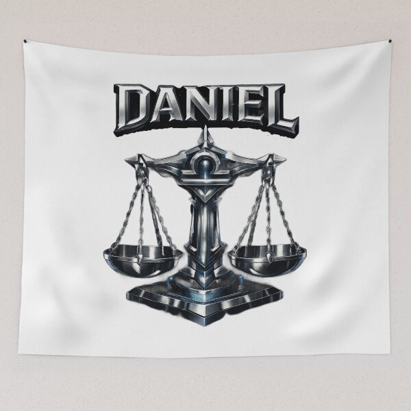 Item preview, Daniel Libra Scales – Powerful Zodiac Name Art Design designed and sold by AlexLineArt.