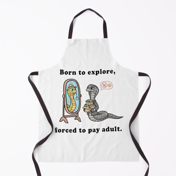 Item preview, Born to Explore, Forced to Pay Adult – Funny Snake Adulting Meme designed and sold by Senkov.