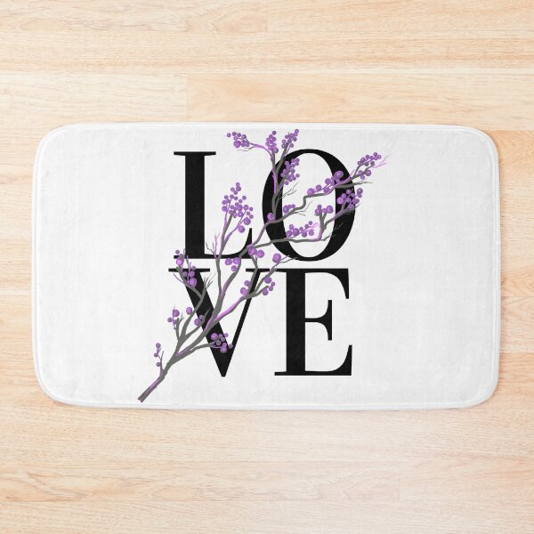 Item preview, LOVE – Block Typography with Floral Foreground Design designed and sold by Toph & Mea Shop.