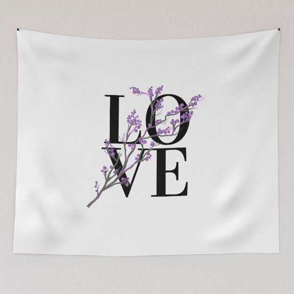 Item preview, LOVE – Block Typography with Floral Foreground Design designed and sold by Toph & Mea Shop.