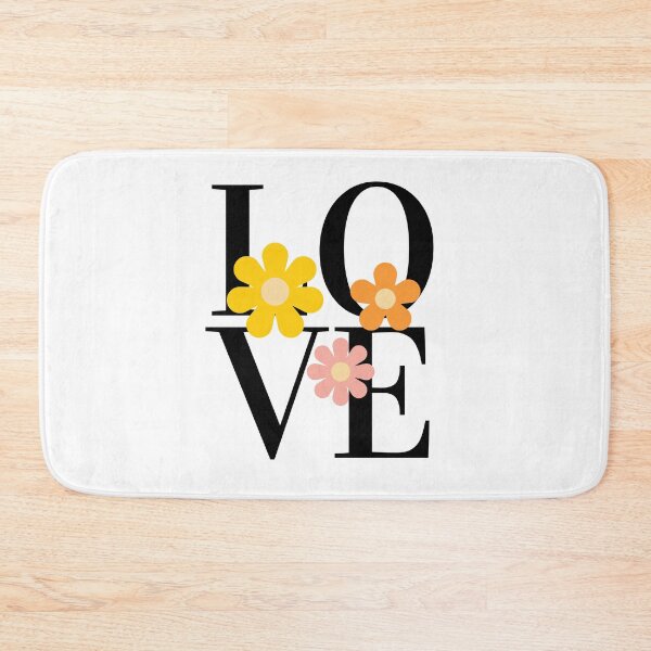 Item preview, LOVE – Block Typography with Floral Foreground Design designed and sold by Toph & Mea Shop.