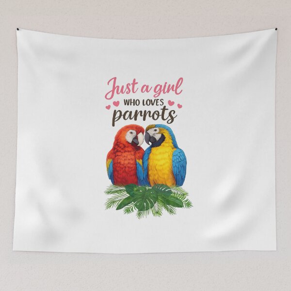 Item preview, Just a girl who loves parrots designed and sold by Designfs.