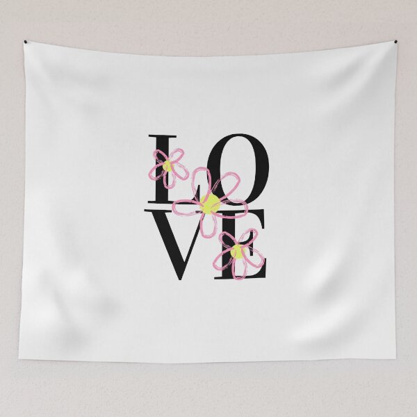 Item preview, LOVE – Block Typography with Floral Foreground Design designed and sold by Toph & Mea Shop.