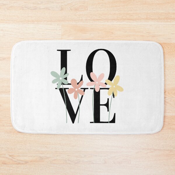 Item preview, LOVE – Block Typography with Floral Foreground Design designed and sold by Toph & Mea Shop.