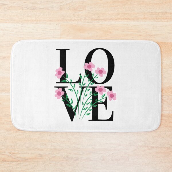 Item preview, LOVE – Block Typography with Floral Foreground Design designed and sold by Toph & Mea Shop.