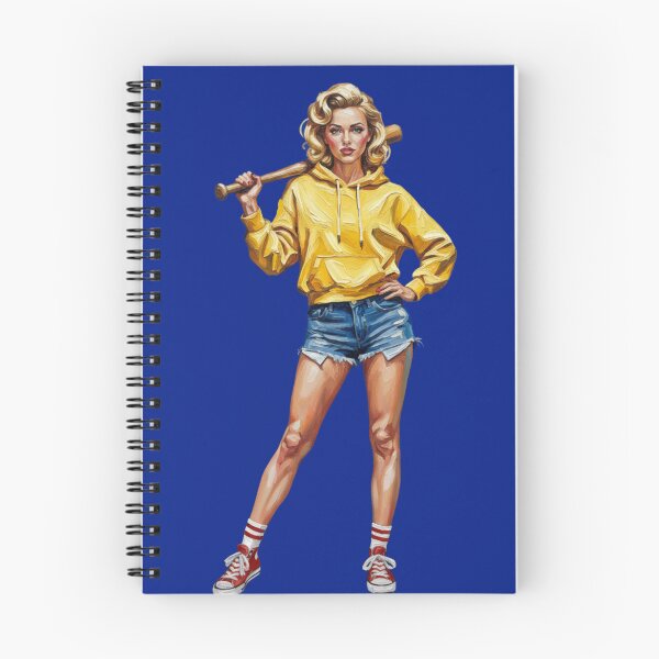 Item preview, Cool Pin Up Baseball Girl in Yellow Hoodie - Retro Sporty Vibe designed and sold by Italian Ink Studio.