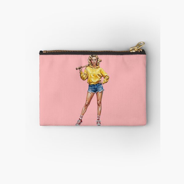 Item preview, Cool Pin Up Baseball Girl in Yellow Hoodie - Retro Sporty Vibe designed and sold by Italian Ink Studio.