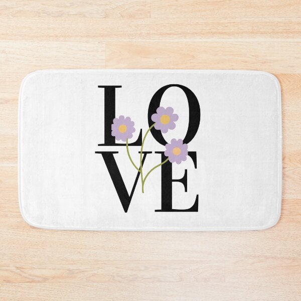 Item preview, LOVE – Block Typography with Floral Foreground Design designed and sold by Toph & Mea Shop.