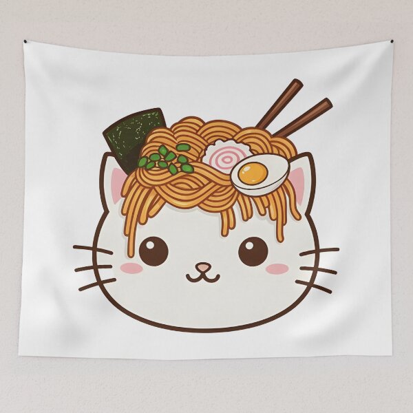 Item preview, Cat and Ramen Kitten designed and sold by Uglyandcute.