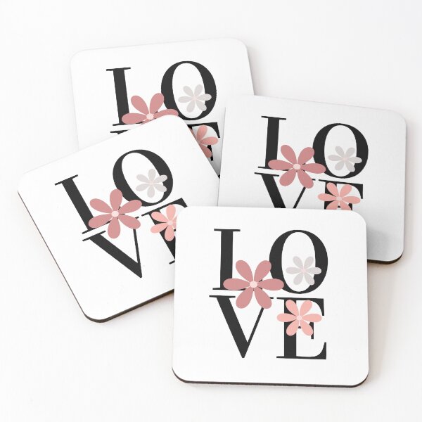 Item preview, LOVE – Block Typography with Floral Foreground Design designed and sold by Toph & Mea Shop.