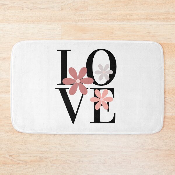Item preview, LOVE – Block Typography with Floral Foreground Design designed and sold by Toph & Mea Shop.