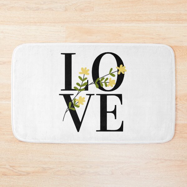 Item preview, LOVE – Block Typography with Floral Foreground Design designed and sold by Toph & Mea Shop.