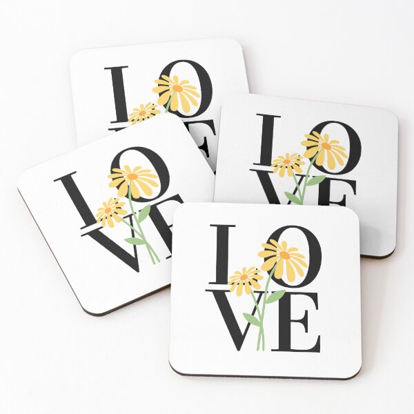 Item preview, LOVE – Block Typography with Floral Foreground Design designed and sold by Toph & Mea Shop.