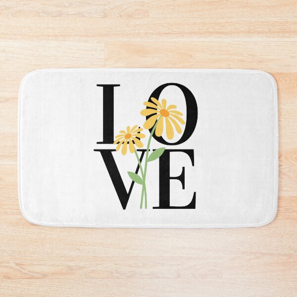 Item preview, LOVE – Block Typography with Floral Foreground Design designed and sold by Toph & Mea Shop.