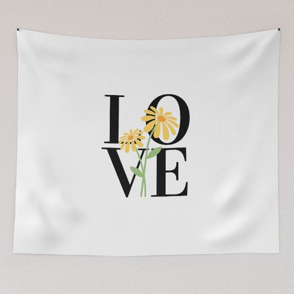 Item preview, LOVE – Block Typography with Floral Foreground Design designed and sold by Toph & Mea Shop.