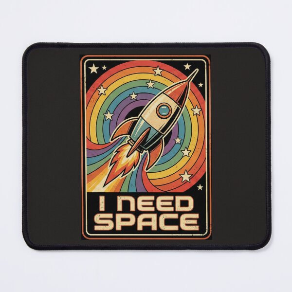 Item preview, I Need Space Retro Rocket Ship - Introvert & Sci-Fi Humor designed and sold by L.U.S.A.