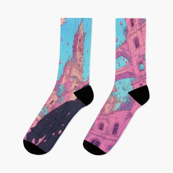 Item preview, Mianku in a fantasy pastel city designed and sold by Mianku | Für das Leben.