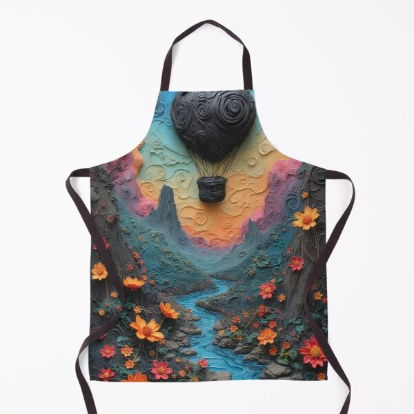 Item preview, Hot air balloon over blooming river landscape designed and sold by Mianku | Für das Leben.
