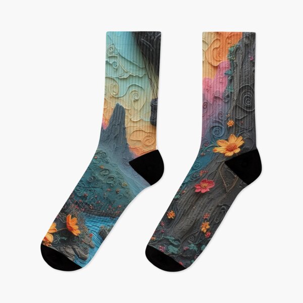 Item preview, Hot air balloon over blooming river landscape designed and sold by Mianku | Für das Leben.