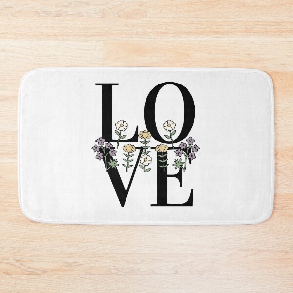 Item preview, LOVE – Block Typography with Floral Foreground Design designed and sold by Toph & Mea Shop.