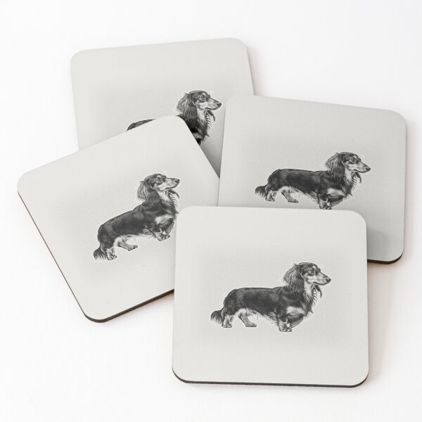 Item preview, Long Haired Dachshund Vintage Portrait designed and sold by RPrintPulse.