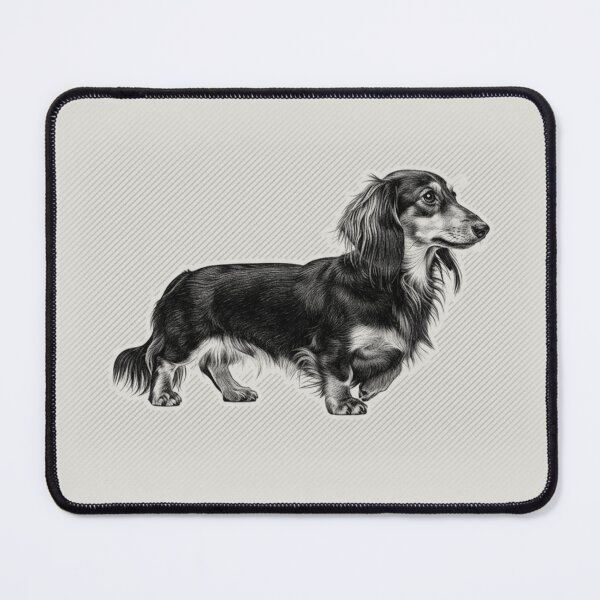 Item preview, Long Haired Dachshund Vintage Portrait designed and sold by RPrintPulse.
