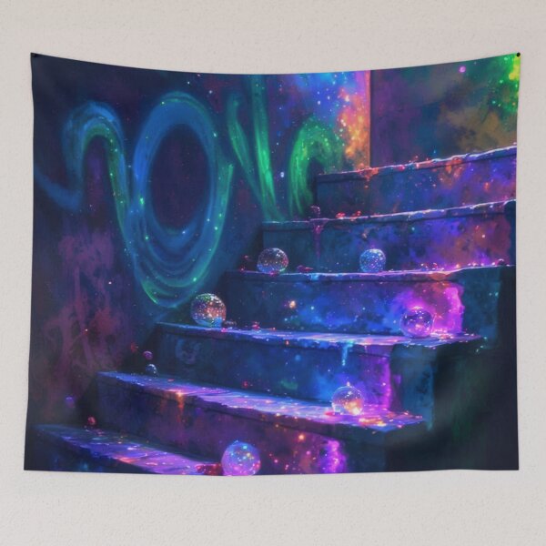 Item preview, Galactic staircase with floating spheres designed and sold by Mianku | Für das Leben.