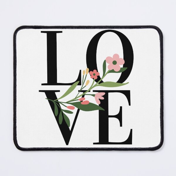 Item preview, LOVE – Block Typography with Floral Foreground Design designed and sold by Toph & Mea Shop.