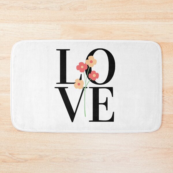 Item preview, LOVE – Block Typography with Floral Foreground Design designed and sold by Toph & Mea Shop.