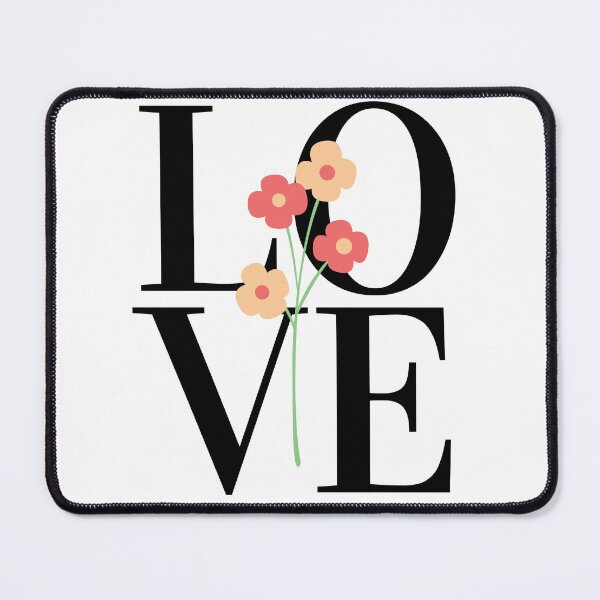 Item preview, LOVE – Block Typography with Floral Foreground Design designed and sold by Toph & Mea Shop.