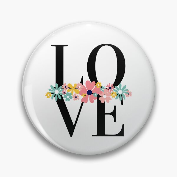 Item preview, LOVE – Block Typography with Floral Foreground Design designed and sold by Toph & Mea Shop.
