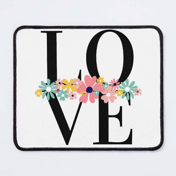 Item preview, LOVE – Block Typography with Floral Foreground Design designed and sold by Toph & Mea Shop.