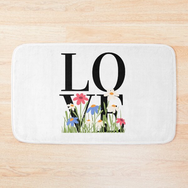 Item preview, LOVE – Block Typography with Floral Foreground Design designed and sold by Toph & Mea Shop.