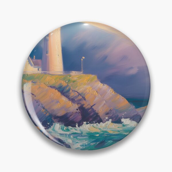 Item preview, Lighthouse in Impressionist Style designed and sold by matek133.