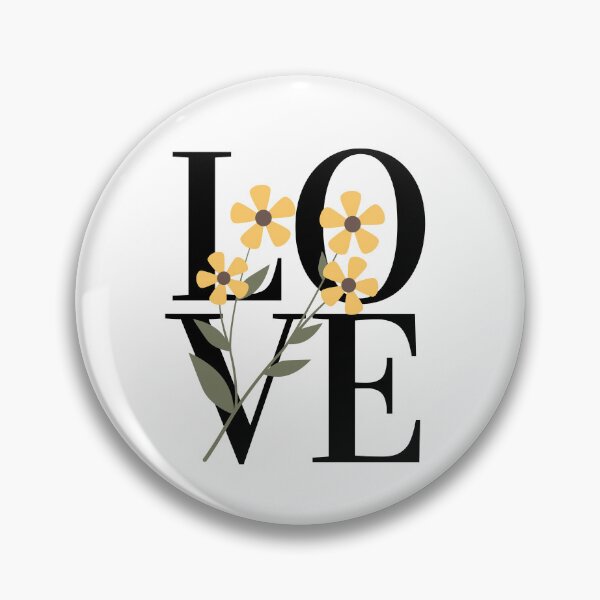 Item preview, LOVE – Block Typography with Floral Foreground Design designed and sold by Toph & Mea Shop.