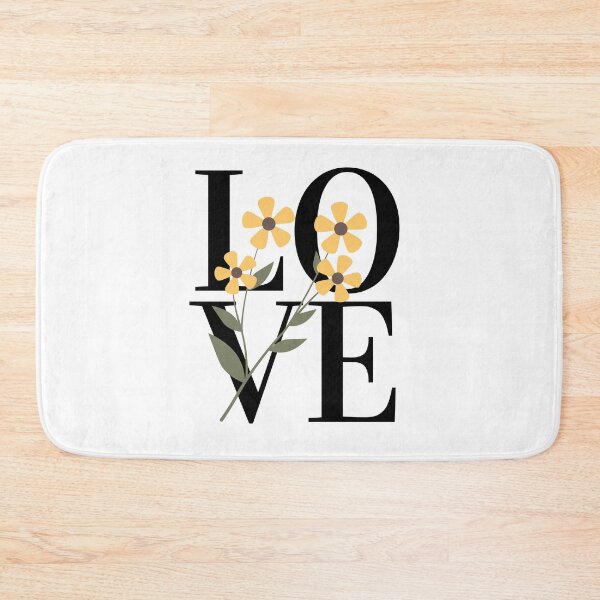 Item preview, LOVE – Block Typography with Floral Foreground Design designed and sold by Toph & Mea Shop.