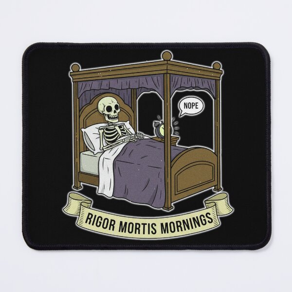 Item preview, Rigor Mortis Mornings Medieval Skeleton Funny Cartoon T-Shirt designed and sold by RebellDancer.
