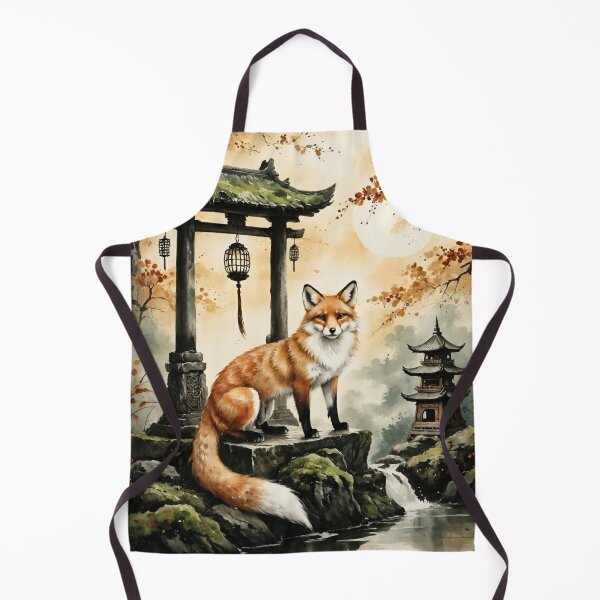 Item preview, Kitsune Guardian of the Shrine – Japanese Fox Spirit designed and sold by IdeaSmith.