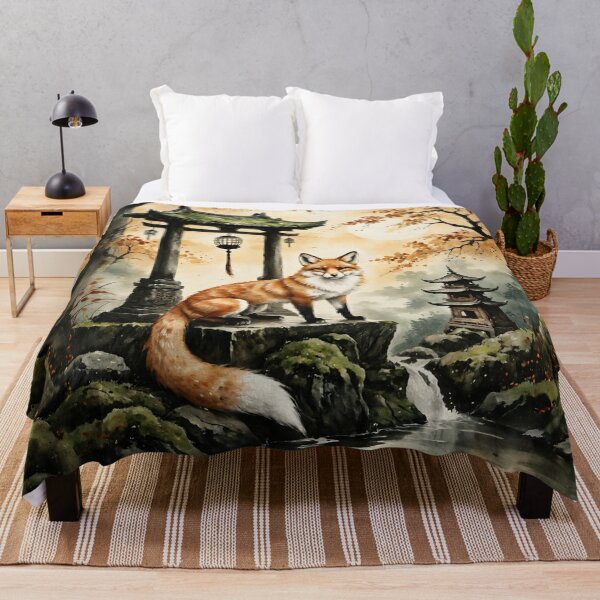 Item preview, Kitsune Guardian of the Shrine – Japanese Fox Spirit designed and sold by IdeaSmith.