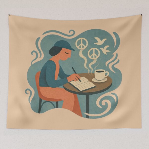 Item preview, Peaceful Thoughts Over Warm Coffee designed and sold by EdvvinStudios.