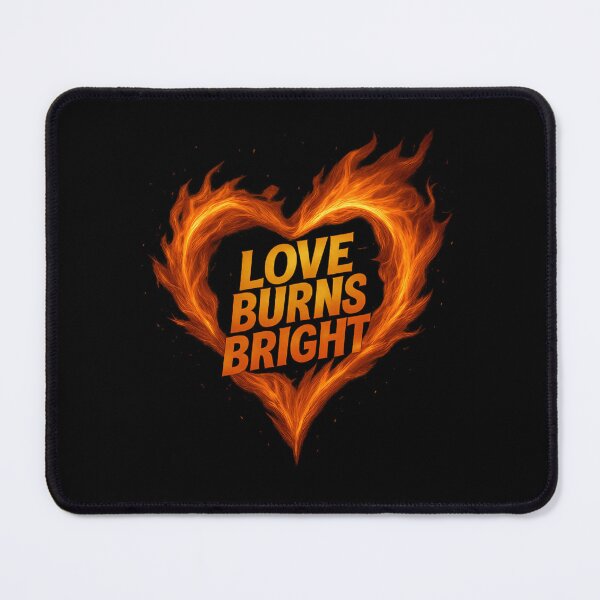 Item preview, Burning Heart - Love Burns Bright Flame Illustration designed and sold by MKreative Studio.