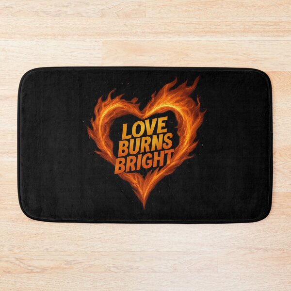 Item preview, Burning Heart - Love Burns Bright Flame Illustration designed and sold by MKreative Studio.