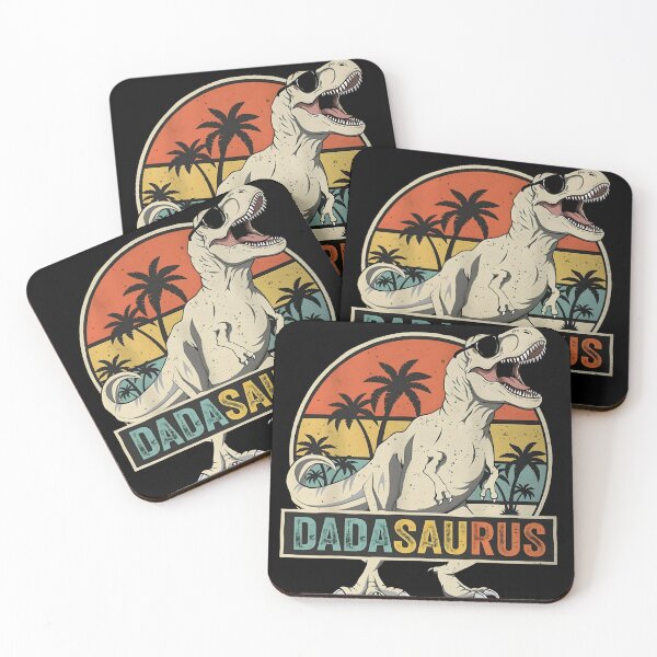 Item preview, Dadasaurus Retro Cool T-Rex with Sunglasses & Vintage Sunset designed and sold by Hamza25const.
