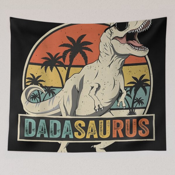 Item preview, Dadasaurus Retro Cool T-Rex with Sunglasses & Vintage Sunset designed and sold by Hamza25const.