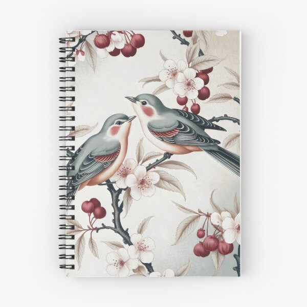Item preview, Cherry Blossom Birds – Vintage Nature Illustration designed and sold by SplashTastic.