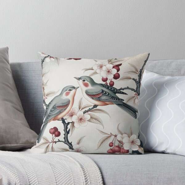 Item preview, Cherry Blossom Birds – Vintage Nature Illustration designed and sold by SplashTastic.